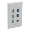 1Gang Colorful 3 Ports HDMI 2 Ports USB 3.0 1 Port CAT6 RJ45 Female To Female Wall Plate (Almond) view 2