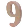 4 Tall Wooden Number 9  1/2 Thick Baltic Birch  Paintable DIY Decor, Signs & Crafts - Pack of 1 view 1