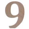 4 Tall Wooden Number 9  1/2 Thick Baltic Birch  Paintable DIY Decor, Signs & Crafts - Pack of 1 view 2