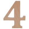 4 Tall Wooden Number 4  1/2 Thick Baltic Birch  Paintable DIY Decor, Signs & Crafts - Pack of 1 view 2