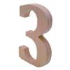 4 Tall Wooden Number 3  1/2 Thick Baltic Birch  Paintable DIY Decor, Signs & Crafts - Pack of 1 view 1
