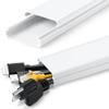 ZhiYo 34in TV Cord Hider for Wall Mounted TV, Large Cord Cover Wall, PVC Cable Management Raceway Kit, Wire Hider for Wall, White Wire Concealer 2 xL17in, W2in xH0.7in view 1