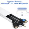 ZhiYo 34in TV Cord Hider for Wall Mounted TV, Large Cord Cover Wall, PVC Cable Management Raceway Kit, Wire Hider for Wall, White Wire Concealer 2 xL17in, W2in xH0.7in view 2
