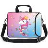 AMARY 15.4" 15.6" laptop sleeve adjustable shoulder strap with handle accessory pocket for men women (15" JDB-1) view 1