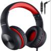 Nabevi Headphones for Kids for School, Kids Headphones with Microphone, Sharing Function, 85dB/94dB Safe Volume Limit, HD Sound, Over Ear Kid Headphone for School, On-line Study, Travel, Red view 1