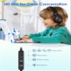 Nabevi Headphones for Kids for School, Kids Headphones with Microphone, Sharing Function, 85dB/94dB Safe Volume Limit, HD Sound, Over Ear Kid Headphone for School, On-line Study, Travel, Red view 4