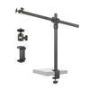 Camera Desk Mount Webcam Stand with Overhead Articulating Magic Boom Arm 1/4" Ball Head for DSLR Tripod, Adjustable Light Stand, Tabletop C Clamp for Ring Light Photo Video Shooting Live Streaming view 1