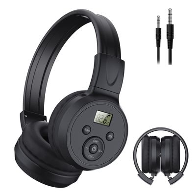 F4 Portable FM Radio Headphones with AAA Batteries Operated (Not Included)