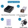 A Pair of Fiber Transceiver, 1.25G/s Bidi Gigabit Multi-Mode SFP Ethernet Media Converter with 2PCS LC Dual Module Included, 10/100/1000Base-Tx to 1000Base-SX SMF RJ45 to SFP Slot up to 550M view 2