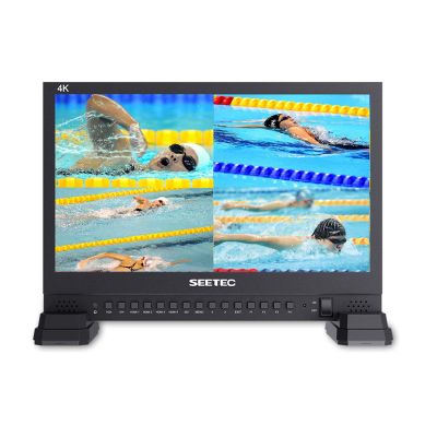 SEETEC 15.6" 4K156-9HSD Broadcast Monitor with IPS UHD 3840x2160 4xHDMI Quad Split Display 3G SDI VGA DVI for Professional Live Event Post Production Director Film Camera Field