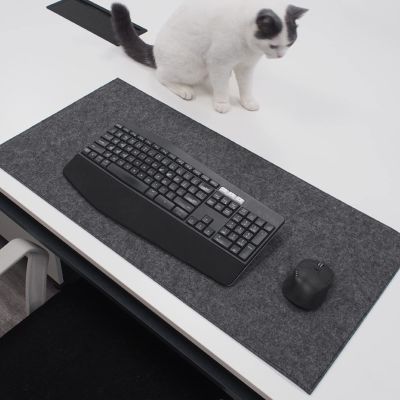 ZPEE Felt Gaming Mouse Pad Large,Not-Slip Mouse Mats for Computer Writing Mat for Desk Mice Mat Washable Keyboard Mat-Dark Gray 60x120cm