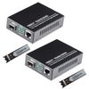 A Pair Gigabit Ethernet SFP Fiber Media Converters with Dual Core LC Transceiver Module, Single-Mode LC, SMF RJ45 to SFP Slot up to 20KM, 10/100/1000Base-Tx to 1000Base-SX (2 Pack) view 1