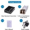 A Pair Gigabit Ethernet SFP Fiber Media Converters with Dual Core LC Transceiver Module, Single-Mode LC, SMF RJ45 to SFP Slot up to 20KM, 10/100/1000Base-Tx to 1000Base-SX (2 Pack) view 2