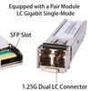 A Pair Gigabit Ethernet SFP Fiber Media Converters with Dual Core LC Transceiver Module, Single-Mode LC, SMF RJ45 to SFP Slot up to 20KM, 10/100/1000Base-Tx to 1000Base-SX (2 Pack) view 3