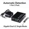 A Pair Gigabit Ethernet SFP Fiber Media Converters with Dual Core LC Transceiver Module, Single-Mode LC, SMF RJ45 to SFP Slot up to 20KM, 10/100/1000Base-Tx to 1000Base-SX (2 Pack) view 4