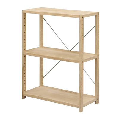 AIS HZPR-3D62 NA Pine Rack, 3 Tiers, 60 Natural