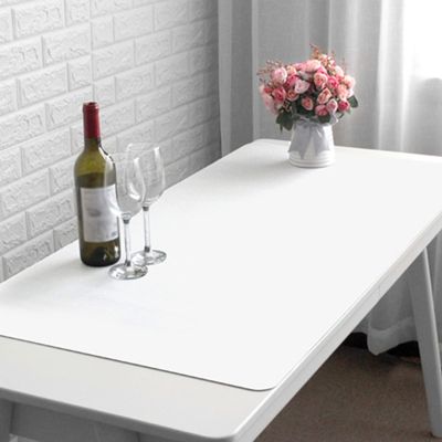 ZPEE Extended Mouse Mat Gaming Large,Not-Slip Gaming Mouse Pad for Desk Leather Mice Mat Waterproof Table Mat for Desk Keyboard Mat-White 120x60cm