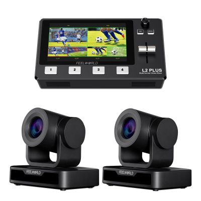 FEELWORLD 2 USB10X USB PTZ Camera and L2 Plus Multi Camera Video Switcher