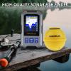 Portable Fish Finder Large HD Display Wireless Fish Finder, Fish Finders & Depth Finders for Boats with 147 feet Depth Detection Sensor, Rechargeable Castable Fish Finder Display Fish, Temp, Depth view 4