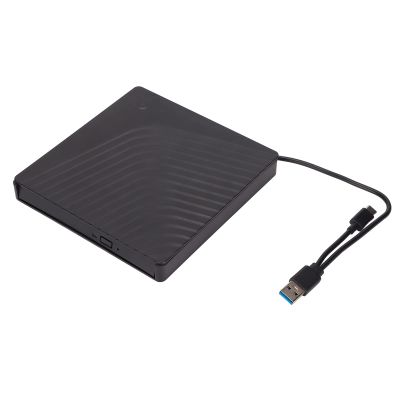 Cuifati External DVD Drive, USB3.0/USB2.0 5 Gbps Laptop Optical Drive Enclosur Optical Drive for 12.7mm/9.5mm SATA DVD RW Drive