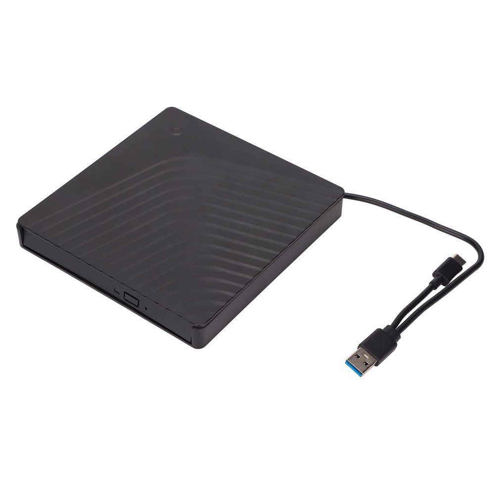 Cuifati External DVD Drive, USB3.0/USB2.0 5 Gbps Laptop Optical Drive Enclosur Optical Drive for 12.7mm/9.5mm SATA DVD RW Drive