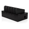 Prosumer's Choice Natural Bamboo Device Charging Station for Multiple Devices | Desk Dock Organizer for Cell Phone, Tablet, Apple iPhone, iPad | with Removable Dividers - Black view 1