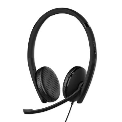 EPOS I SENNHEISER C10 USB Headset with Microphone | Wired Headphones with Simple and Flexible USB C Connection and EPOS BrainAdapt Technology ,Black