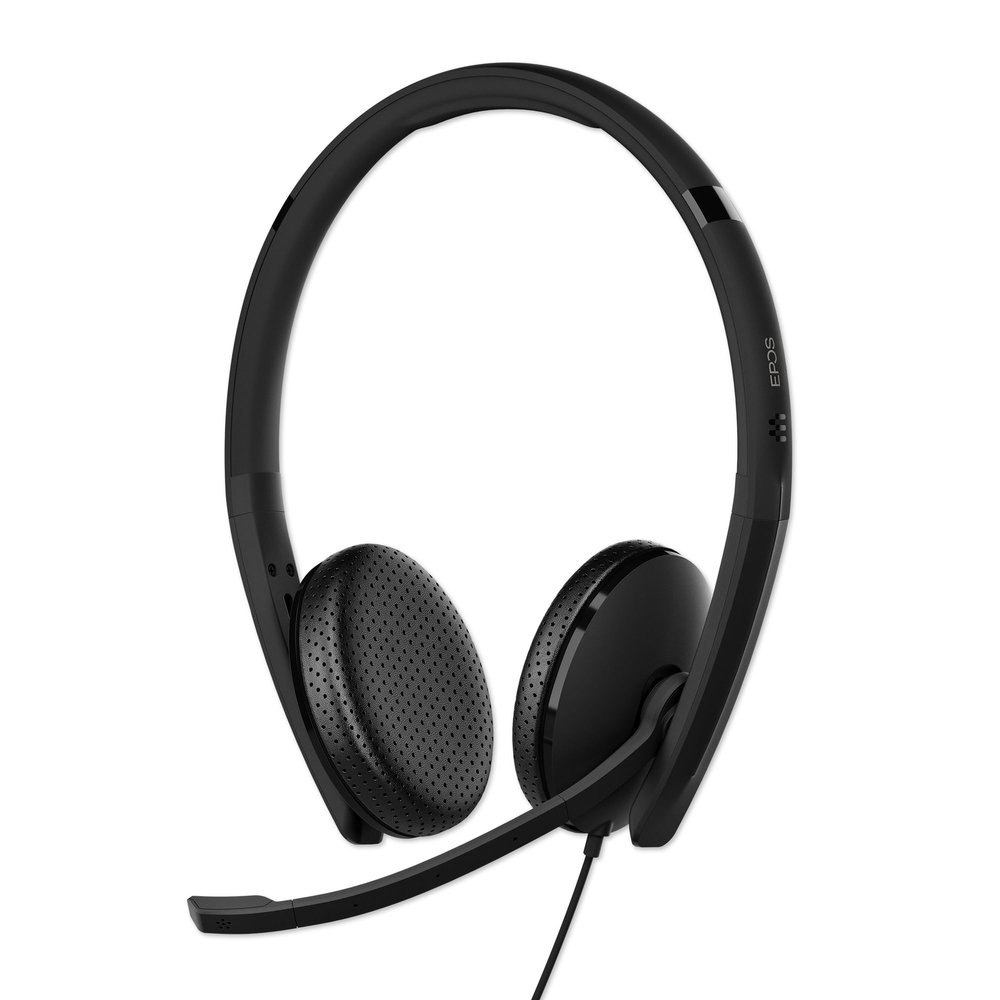 EPOS I SENNHEISER C10 USB Headset with Microphone | Wired Headphones with Simple and Flexible USB C Connection and EPOS BrainAdapt Technology ,Black