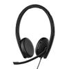 EPOS I SENNHEISER C10 USB Headset with Microphone | Wired Headphones with Simple and Flexible USB C Connection and EPOS BrainAdapt Technology ,Black view 1