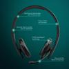 EPOS I SENNHEISER C10 USB Headset with Microphone | Wired Headphones with Simple and Flexible USB C Connection and EPOS BrainAdapt Technology ,Black view 2