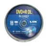 DVD+R DL Double Layer Logo 8X 8.5GB 240min Video  LSK Media Logo Top, 50 Pack in Spindle | Blank DVDs for Burning Video | DVD Discs Blank | Recordable DVDs view 2