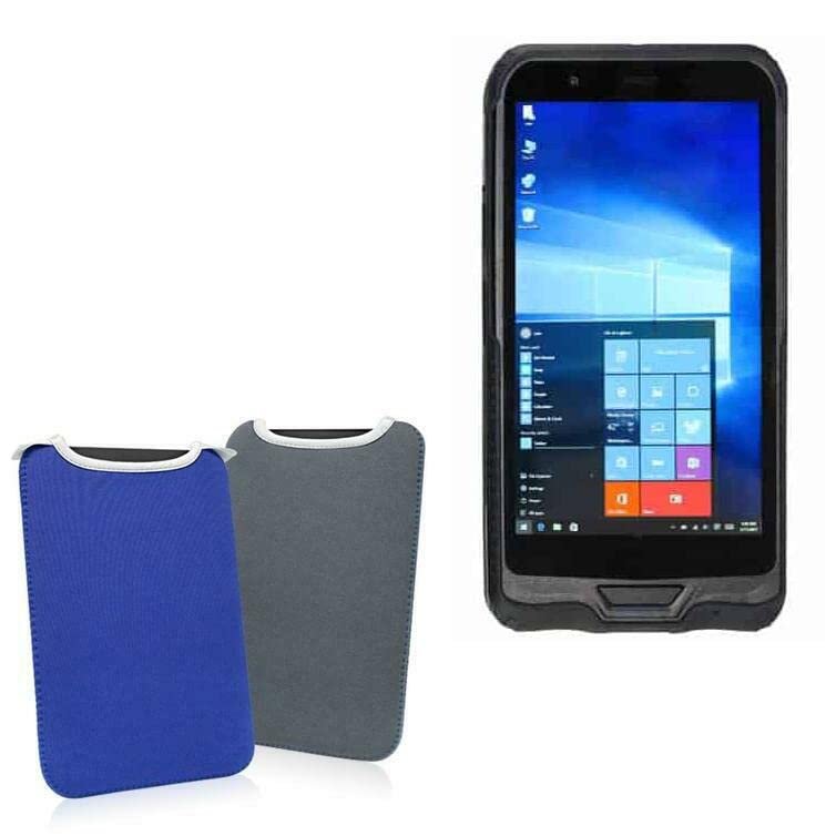 BoxWave Case Compatible with Conker NS6 - SlipSuit, Soft Slim Neoprene Pouch Protective Case Cover - Super Blue/Charcoal Grey (Reversible)