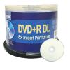 DVD+R DL Double Layer 8X 8.5GB 240min Video, White Inkjet Printable, by LSK Media, 50 Pack in Spindle | Blank DVDs for Burning Video | DVD Discs Blank | Recordable DVDs view 1