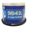 DVD+R DL Double Layer 8X 8.5GB 240min Video, White Inkjet Printable, by LSK Media, 50 Pack in Spindle | Blank DVDs for Burning Video | DVD Discs Blank | Recordable DVDs view 2