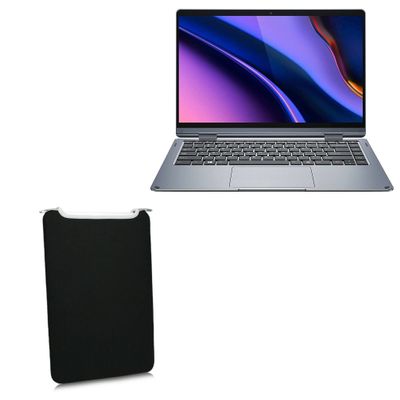 BoxWave Case Compatible with Xidu PhilBook - SlipSuit, Soft Slim Neoprene Pouch Protective Case Cover - Jet Black