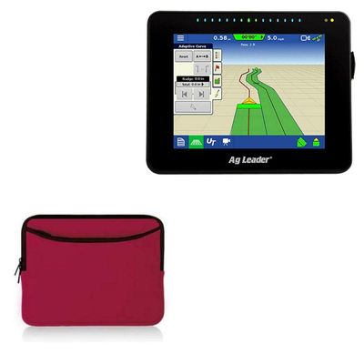 BoxWave Case Compatible with Ag Leader InCommand 800 - SoftSuit with Pocket, Soft Pouch Neoprene Cover Sleeve Zipper Pocket - Crimson Red
