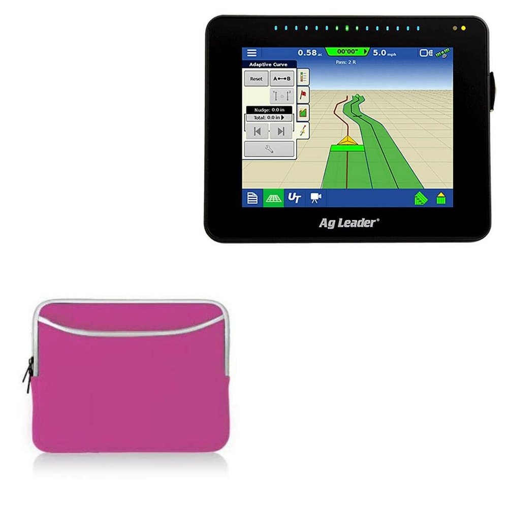 BoxWave Case Compatible with Ag Leader InCommand 800 - SoftSuit with Pocket, Soft Pouch Neoprene Cover Sleeve Zipper Pocket - Flamingo Pink