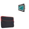 BoxWave Case Compatible with AIS IPW10IB3S-H2-POE-PCT - SoftSuit with Pocket, Soft Pouch Neoprene Cover Sleeve Zipper Pocket - Jet Black with Red Trim view 1
