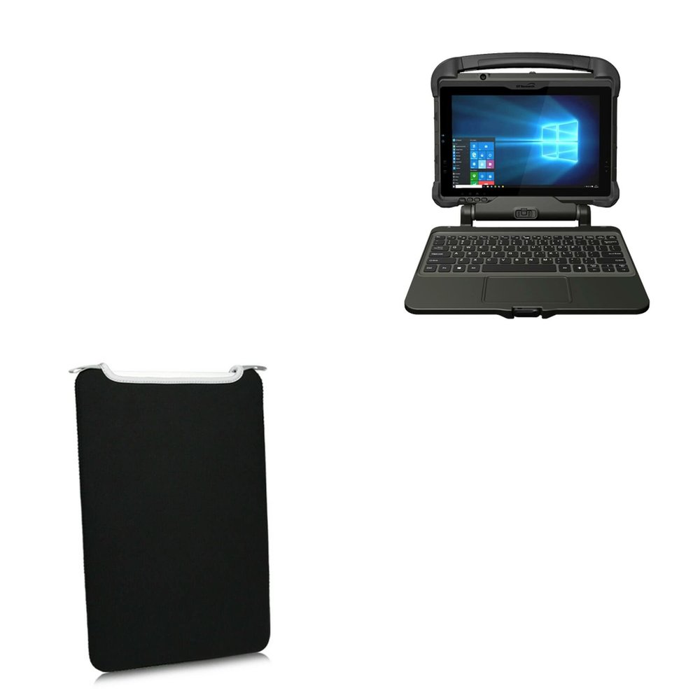 BoxWave Case Compatible with DT-Research DT301Y - SlipSuit, Soft Slim Neoprene Pouch Protective Case Cover - Jet Black