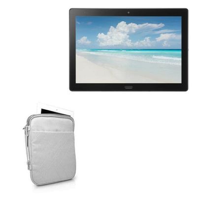 BoxWave Case Compatible with Sharp SH-T01 - Quilted Carrying Bag, Soft Synthetic Leather Cover w/Diamond Design - Cool Grey
