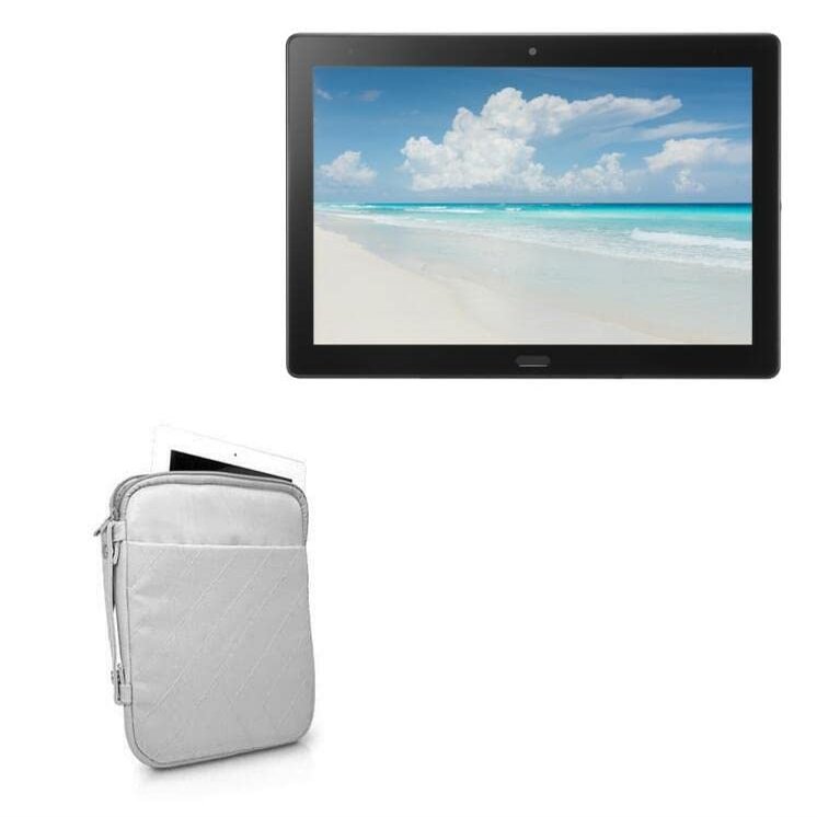 BoxWave Case Compatible with Sharp SH-T01 - Quilted Carrying Bag, Soft Synthetic Leather Cover w/Diamond Design - Cool Grey