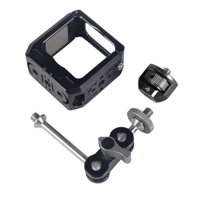 BGNing Action 2 Camera Cage, Action 2 Magnetic Frame Case with Bottom Magnetic 2 Slots Interface/1/4 Positioning Hhole for Action 2 (Kit D)