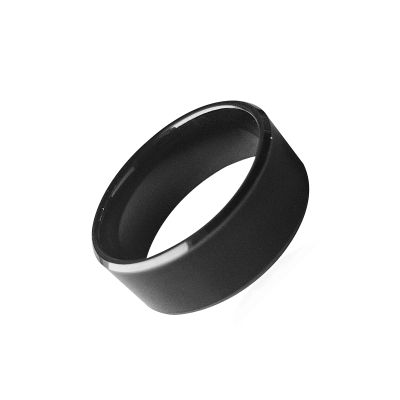 hecere RFID Rewritable Dual Frequency In One 125KHz T5577&13.56MHz CUID Black Ceramics Smart Finger Ring Wear for Men or Women (black-22mm)