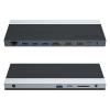 WAVLINK USB C Docking Station 4K Triple Display (2 HDMI + 1 Displayport) with 100W PC Charging, Gigabit Ethernet, 4 USB 3.0, SD/TF Card Slot, Audio, for Dell HP MacBook Lenovo and Other USB C Laptops view 1