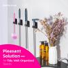 DOMAXCAI 4 Pack Broom Holder Wall Mount, Improved Super Anti-Slip Mop and Broom Holder Wall Mount, Broom Hanger Gripper for Kitchen, Bathroom, Closet, Garden Garage, Black view 4