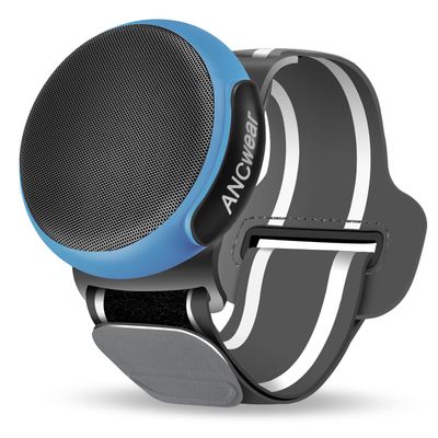 ANCwear Portable Bluetooth Speakers Wireless Mini Speaker with Enhanced Bass, HD Sound, Wearable Speaker with Microphone, 9.5H Playtime, IPX6 Waterproof for Sports, Outdoor Travel (Blue)