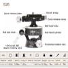 OBO S26 Type Clamp Hollowed-Out Panoramic Lightweight Lock Quickly Ball Head with 1/4 Quick Release Plate for 360 Rotating Professional CNC Ballhead DSLR Cameras Tripods Max Loading 13lbs/6kg view 2