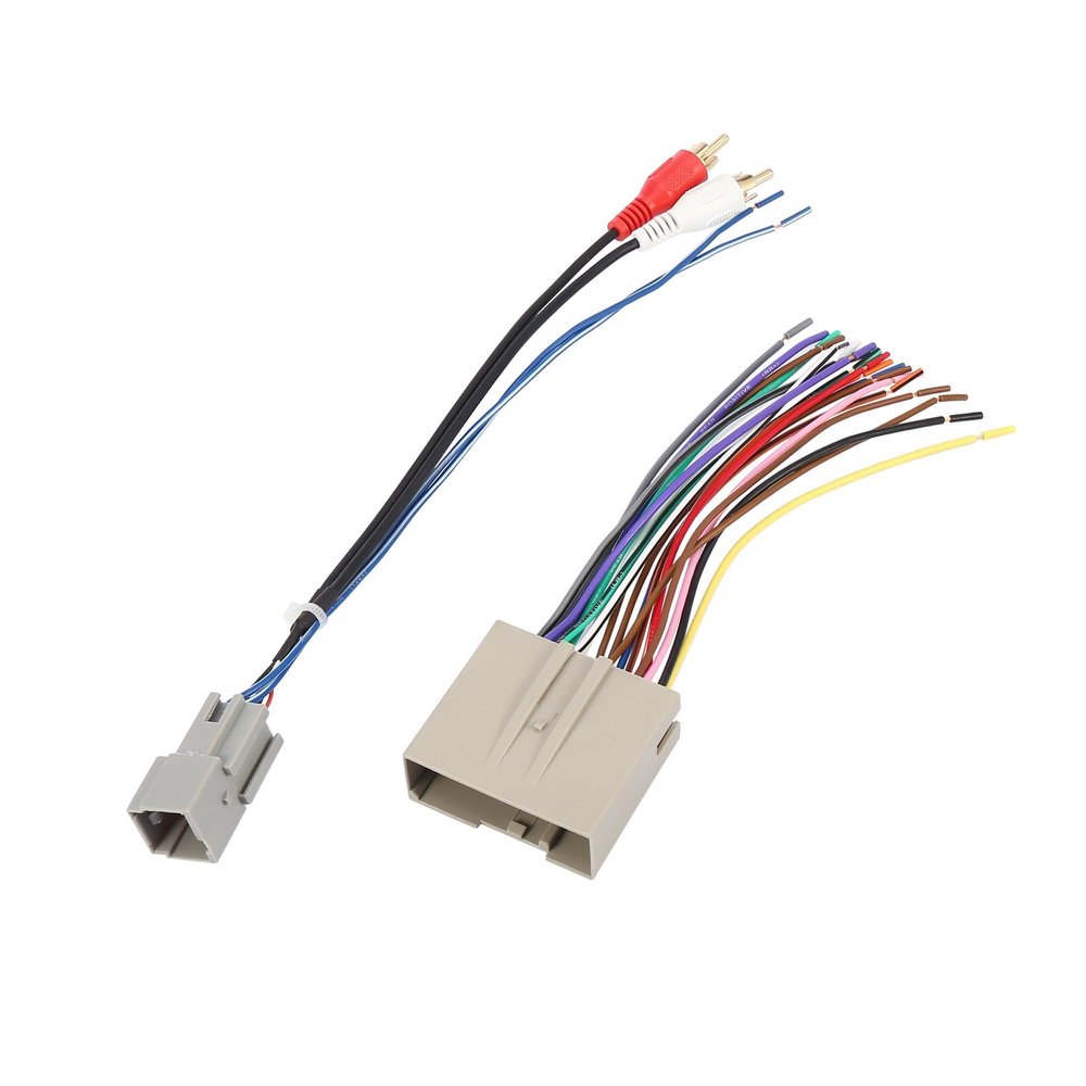 A ABSOPRO Car CD Player Wiring Harness Radio Adapter Set for Ford Focus 2005-2007 Plastic White