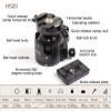 OBO H520 Low Profile Damping Ball Head Unique 52mm Ball Double 360 Panoramic Tripod Head CNC Aluminium Alloy Metal Ball-Head Arca Swiss Quick Release Plate Max Loading 77lbs/35kg view 2