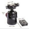 OBO H520 Low Profile Damping Ball Head Unique 52mm Ball Double 360 Panoramic Tripod Head CNC Aluminium Alloy Metal Ball-Head Arca Swiss Quick Release Plate Max Loading 77lbs/35kg view 3